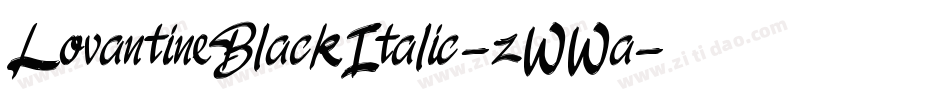 LovantineBlackItalic-zWWa字体转换