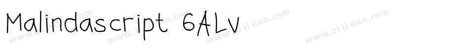 Malindascript-6ALv字体转换