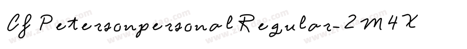 CfPetersonpersonalRegular-2M4X字体转换