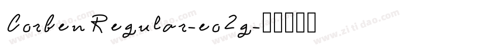 CorbenRegular-eo2g字体转换
