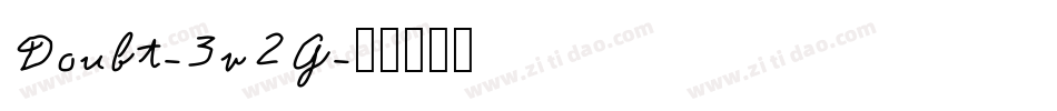 Doubt-3w2G字体转换