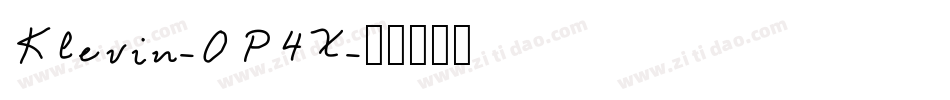 Klevin-0P4X字体转换