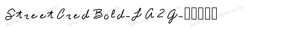 StreetCredBold-LA2G字体转换