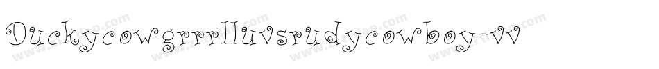 Duckycowgrrrlluvsrudycowboy-vvqO字体转换