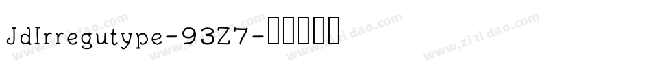 JdIrregutype-93Z7字体转换