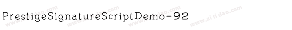PrestigeSignatureScriptDemo-92z7字体转换