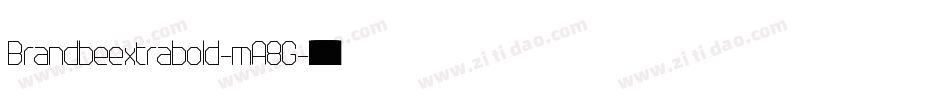 Brandbeextrabold-mA8G字体转换