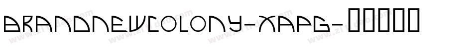 BrandNewColony-XaPG字体转换