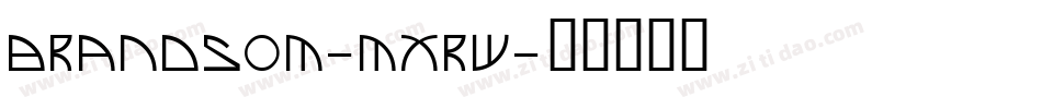 Brandsom-MXrw字体转换