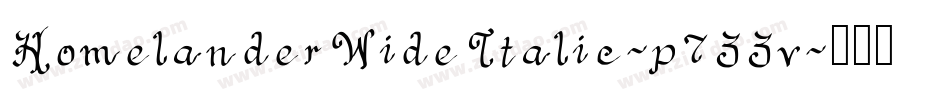 HomelanderWideItalic-p733v字体转换