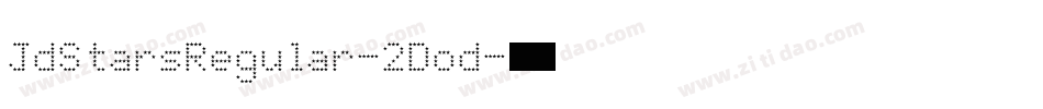 JdStarsRegular-2Dod字体转换