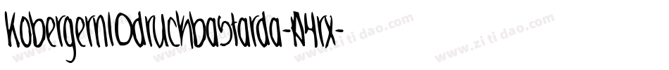 Kobergern10druckbastarda-A4rx字体转换