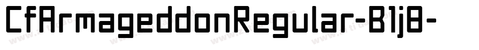 CfArmageddonRegular-B1j8字体转换