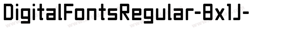 DigitalFontsRegular-8x1J字体转换