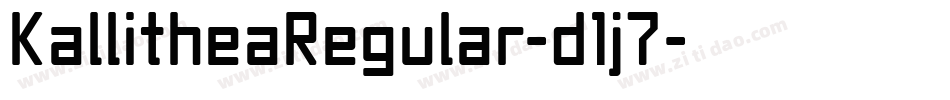 KallitheaRegular-d1j7字体转换