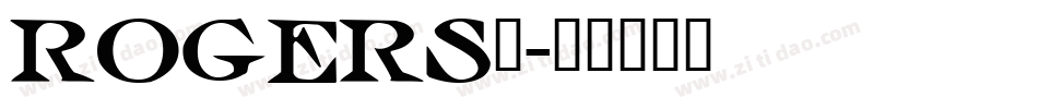 Rogers2字体转换