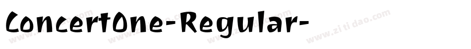 ConcertOne-Regular字体转换