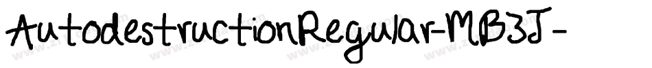 AutodestructionRegular-MB3J字体转换