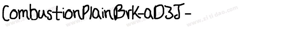 CombustionPlainBrk-aD3J字体转换