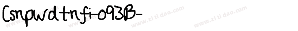 Csnpwdtnfi-o93B字体转换