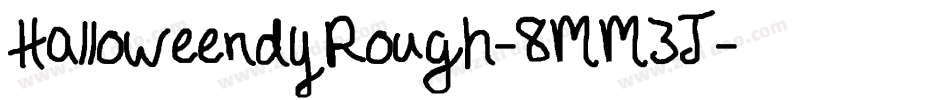 HalloweendyRough-8MM3J字体转换