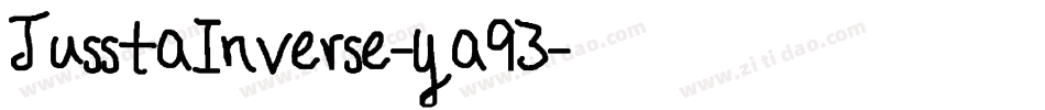 JusstaInverse-ya93字体转换