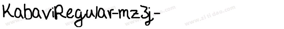 KabaviRegular-mz3j字体转换