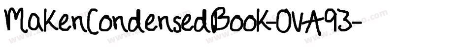 MakenCondensedBook-OVA93字体转换