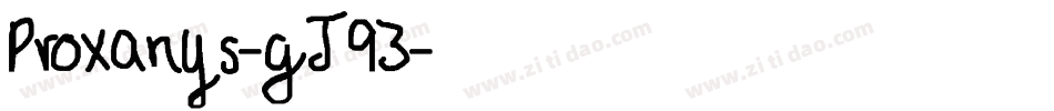 Proxanys-gJ93字体转换