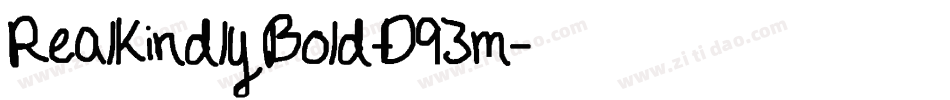 RealkindlyBold-D93m字体转换