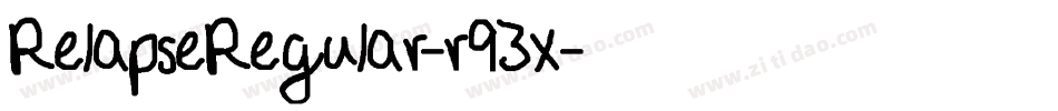 RelapseRegular-r93x字体转换