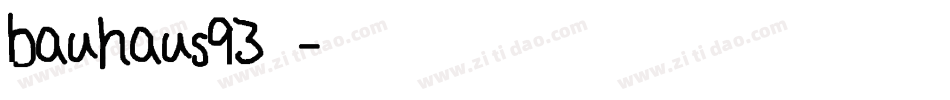 bauhaus93字体字体转换