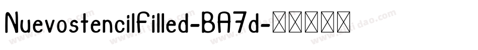 NuevostencilFilled-BA7d字体转换