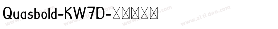 Quasbold-KW7D字体转换