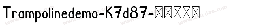 Trampolinedemo-K7d87字体转换