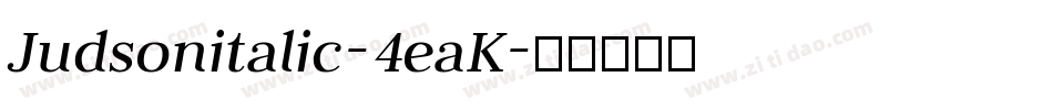 Judsonitalic-4eaK字体转换