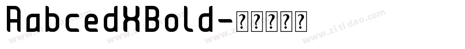 AabcedXBold字体转换
