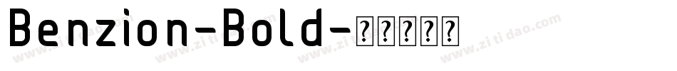 Benzion-Bold字体转换