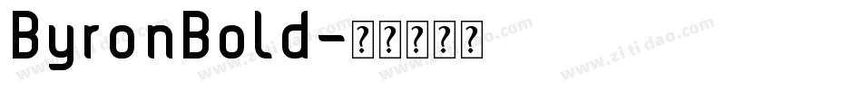 ByronBold字体转换