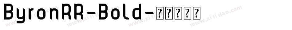 ByronRR-Bold字体转换