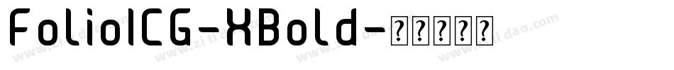 FolioICG-XBold字体转换