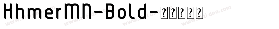 KhmerMN-Bold字体转换