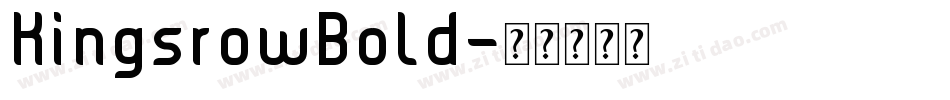 KingsrowBold字体转换