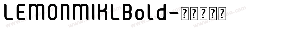 LEMONMIKLBold字体转换