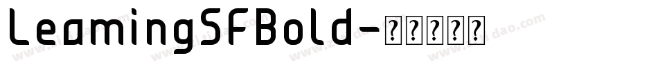 LeamingSFBold字体转换