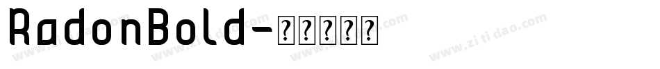 RadonBold字体转换