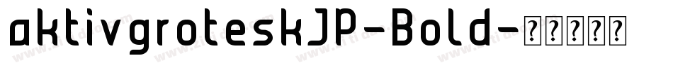 aktivgroteskJP-Bold字体转换