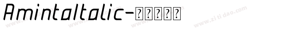 AmintaItalic字体转换