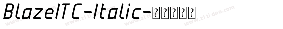 BlazeITC-Italic字体转换