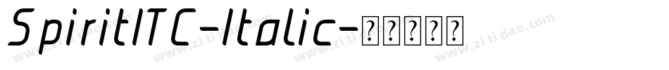 SpiritITC-Italic字体转换
